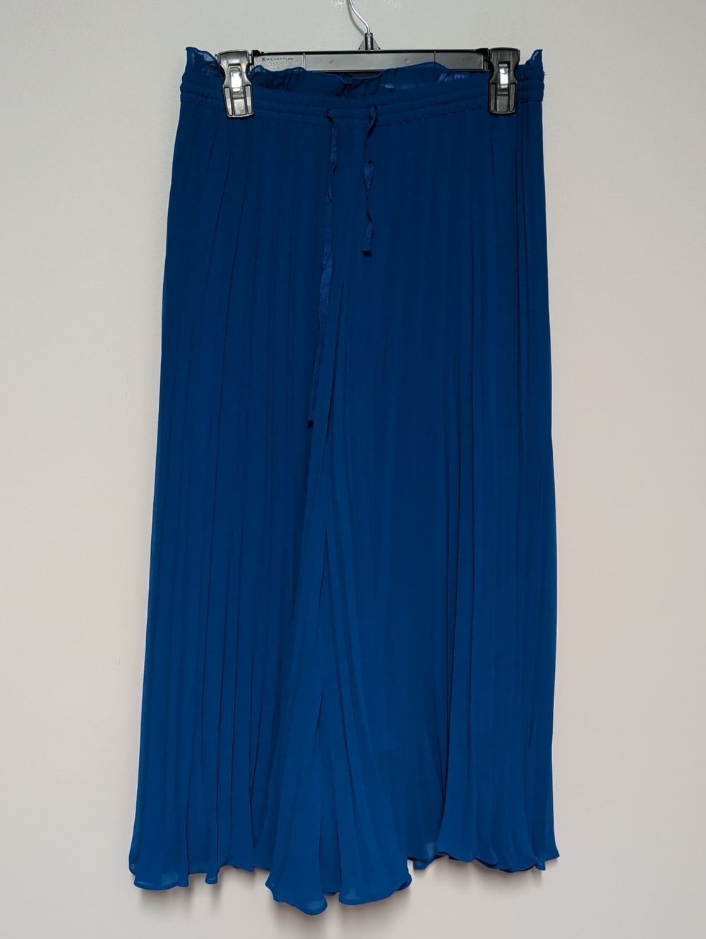 Zara Royal Blue Pleated Wide-Leg Capris